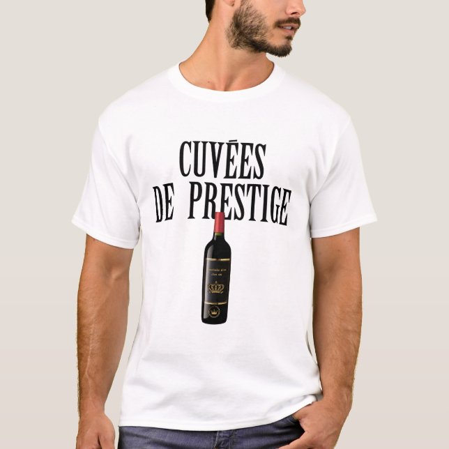 Camiseta cuvee prestige vin rouge alcool humour bouteille  (Frente)