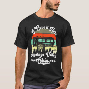 Camiseta Cuyahoga Valley Ohio I Love It Here Camping Viagem