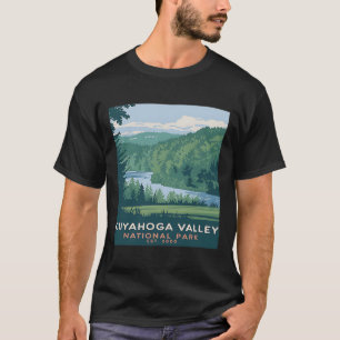 Camiseta Cuyahoga Valley Parque Nacional Acampamento Vintag