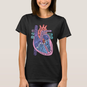 Camiseta CVICU Cardiologia Coração Anatomia Circulação Card