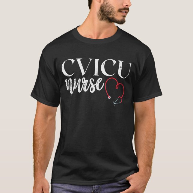 Camiseta CVICU Enfermeira Escola de Trabalho Equipe Mulhere (Frente)