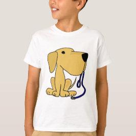 Camiseta CX cão bonito com trela