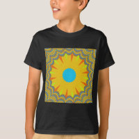 Cyan e Dourada Mandala Art Impressão