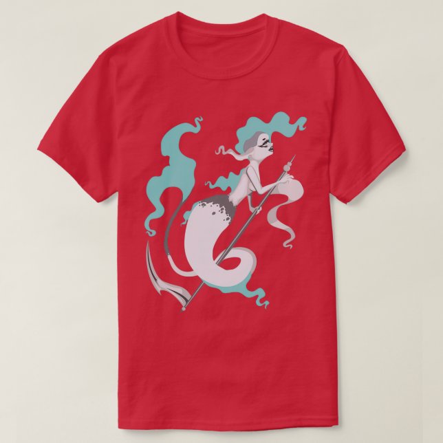 Camiseta Cyan Mermaid (Frente do Design)
