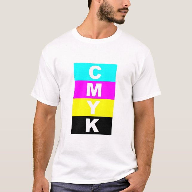 Camiseta cyanmagentayellowblack (Frente)