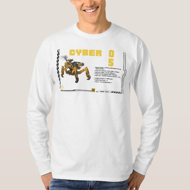 Camiseta Cyber 05 Mech Robot Design (Frente)