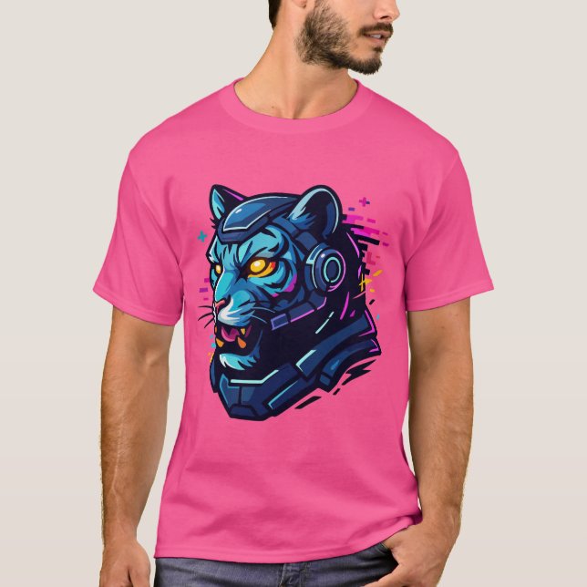 Camiseta Cyber Animais - Criaturas Futurísticas da Digita (Frente)