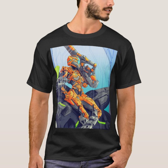 Camiseta Cyber Biker Trooper do SciFi (Frente)