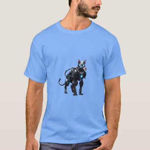 Camiseta Cyber Cat Samurai T-Shirt ⚔️   Estilo da rua Tóqui