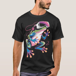 Camiseta Cyber Frog Gamer Com Realidade Virtual