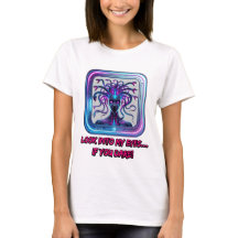 Cyber Medusa Neon - Camisa-T feminina