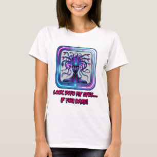 Camiseta Cyber Medusa Neon - Camisa-T feminina