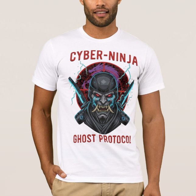 Camiseta Cyber Ninja Ghost Protocol T-Shirt | Samurai Oni  (Frente)