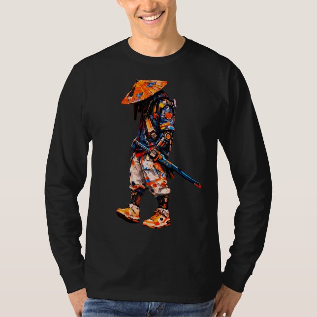 Camiseta Cyber Ninja Palette Knife Neon Orange (Frente)