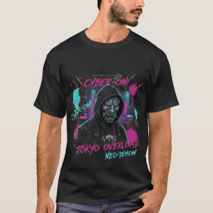 Camiseta Cyber-Oni & Cabeça de Gato Robótico   Neo-Tóquio V
