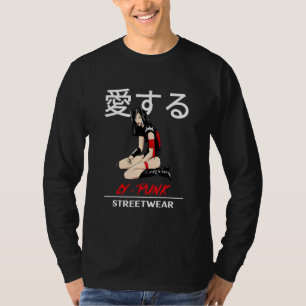 Camiseta Cyber Punk Streetwear, guerreira japonesa