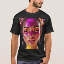 Cyber Queen Neon Glow T shirt
