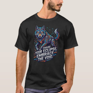 Camiseta Cyber Wolf Void Chaser – Futurista Alpha 