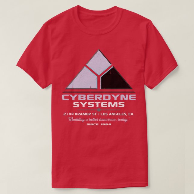 Camiseta Cyberdyne Systems Construindo um melhor amanhã hoj (Frente do Design)