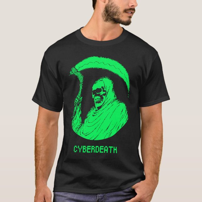 Camiseta Cybergoth Clothes Alt Aesthetic  Cyber Death Grim  (Frente)