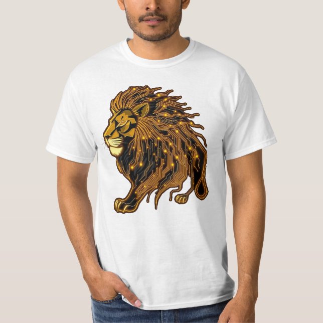 Camiseta „CyberLion – Die Energie des digitalen Königs“ (Frente)
