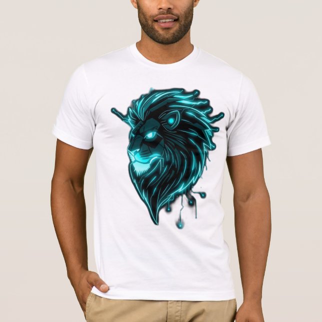 Camiseta „CyberLion – Die Zukunft hat eine Mähne“ (Frente)