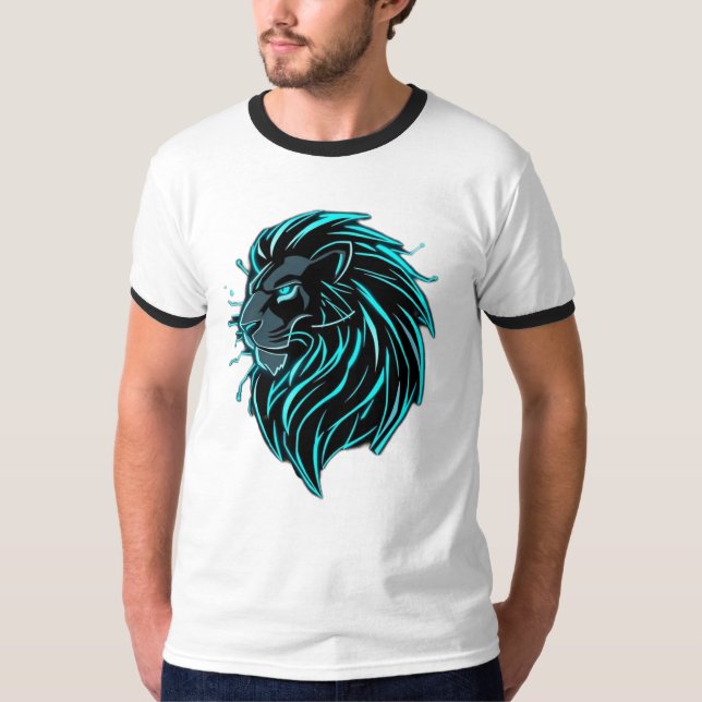 Camiseta „CyberLion – Die Zukunft hat eine Mähne“ (Frente)