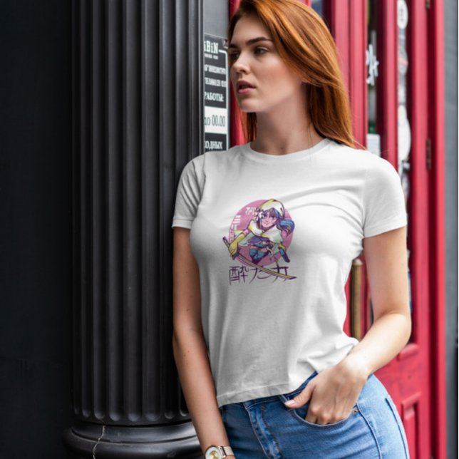 Camiseta Cyberpunk Anime Girl (Criador carregado)