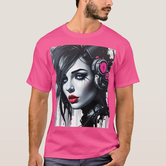 Camiseta Cyberpunk - Arte Científica Edgy (Frente)