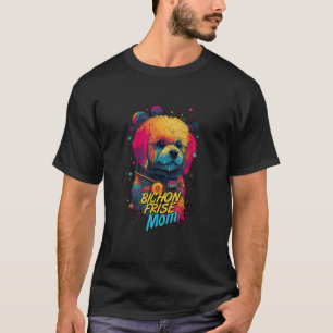 Camiseta Cyberpunk Bichon Frise Loving Mães Furística Bich
