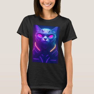 Camiseta Cyberpunk Cat  Japanese Cat Aesthetic Streetwear  