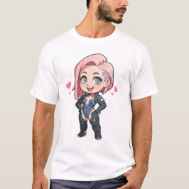 Camiseta Cyberpunk Chibi Girl