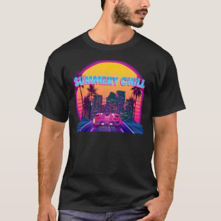 Camiseta Cyberpunk com as vibrações de Summery Chill! T-Shi