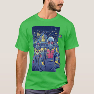 Camiseta Cyberpunk Couple In City girl