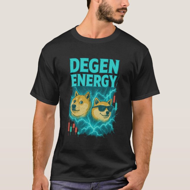 Camiseta Cyberpunk Crypto Shirt Degen Energy (Frente)