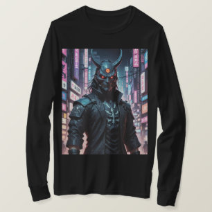 Camiseta Cyberpunk Demon Samurai