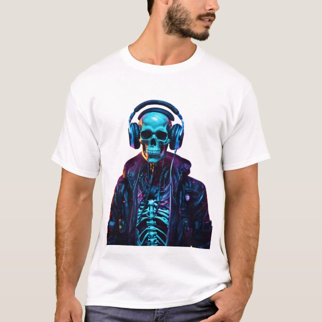 Camiseta Cyberpunk DJ Vibes (Frente)