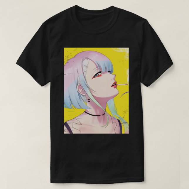 Camiseta Cyberpunk Edgerunners Lucy (Frente do Design)