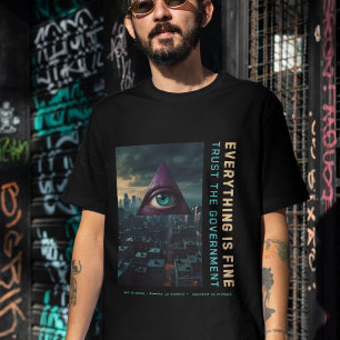 Camiseta Cyberpunk Falsa Notícias Tee Dystopian Propaganda