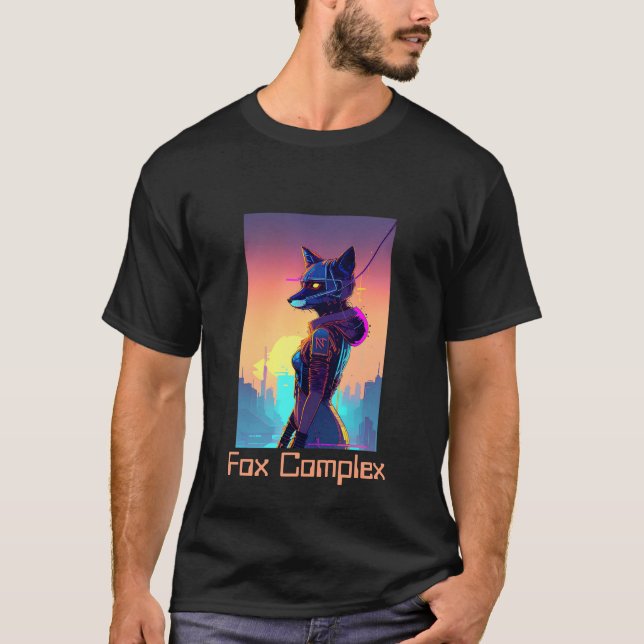 Camiseta Cyberpunk Fox 2 (Frente)