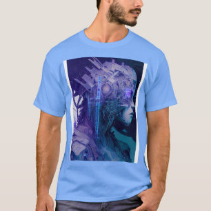 Camiseta Cyberpunk Girl Warrior Scarves
