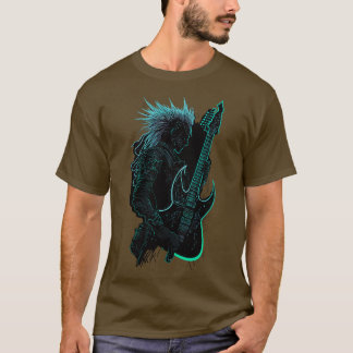 Camiseta Cyberpunk Guitar Gift Guitarist Rock Concert Festi