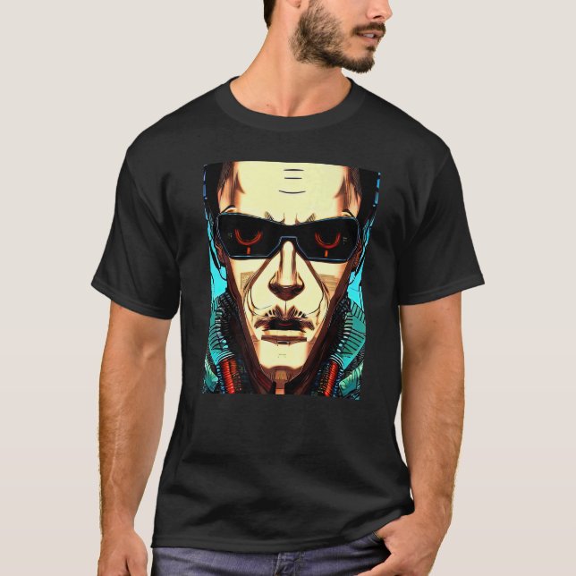 Camiseta Cyberpunk Hacker Geek 1 (Frente)