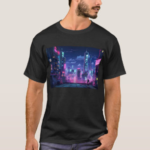 Camiseta Cyberpunk Japan Rooftop