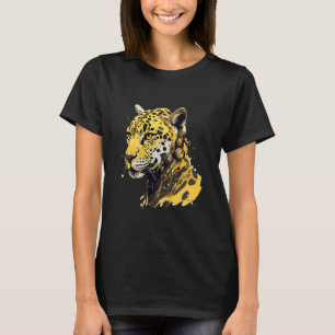Camiseta Cyberpunk Leopard Mechanical Wild Cat Cheetah Robo