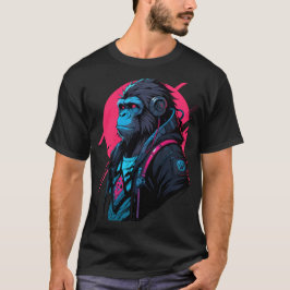 Camiseta Cyberpunk macaco