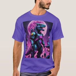 Camiseta Cyberpunk Mecha Dino Moonlight Tee