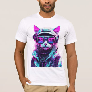 Camiseta Cyberpunk Mystical Cat