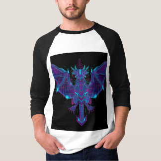 Camiseta Cyberpunk Neon Dragon - Árvore Geométrica Futuríst