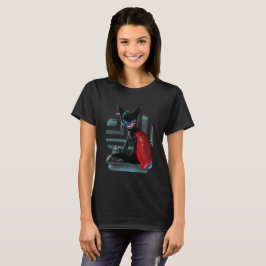 Camiseta Cyberpunk Ninja Black Cat